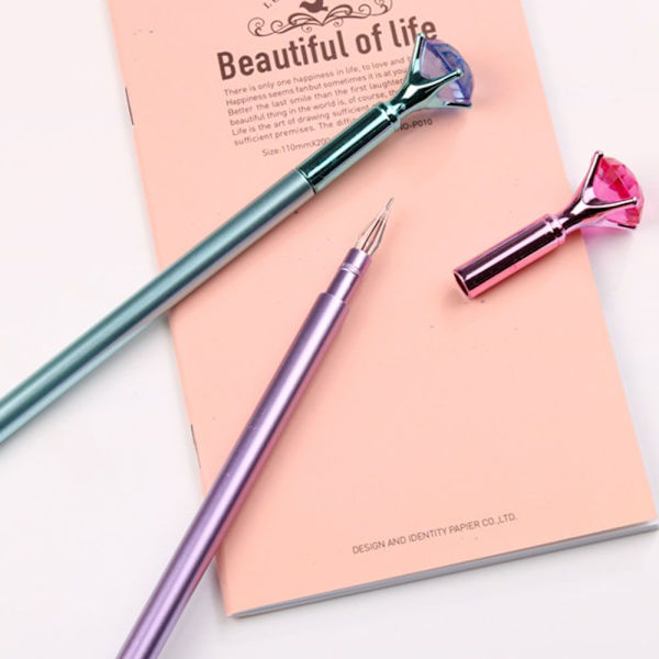 0,5 mm Diamond Gel Pen Krystalkuglepenne Gel Pen LILLA Purple