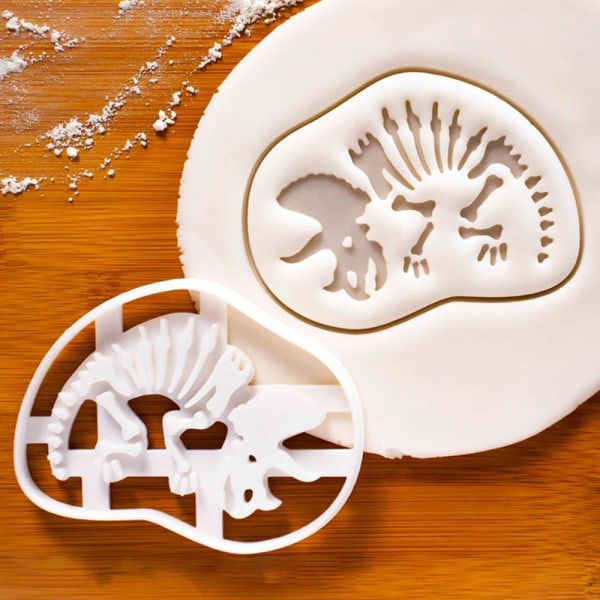 4 stk Skull Dinosaur Cookie Pregeform Kjeksform