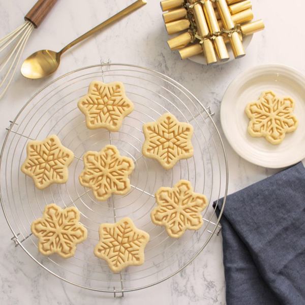 4 kpl Cookie Embosser Mold Biscuit Mold Christmas Snowflake