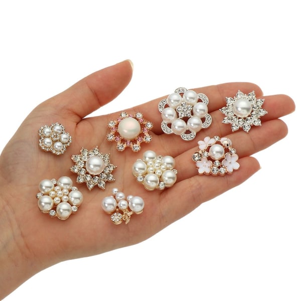 5 kpl Pearl Button tekojalokivipainikkeet 2 2