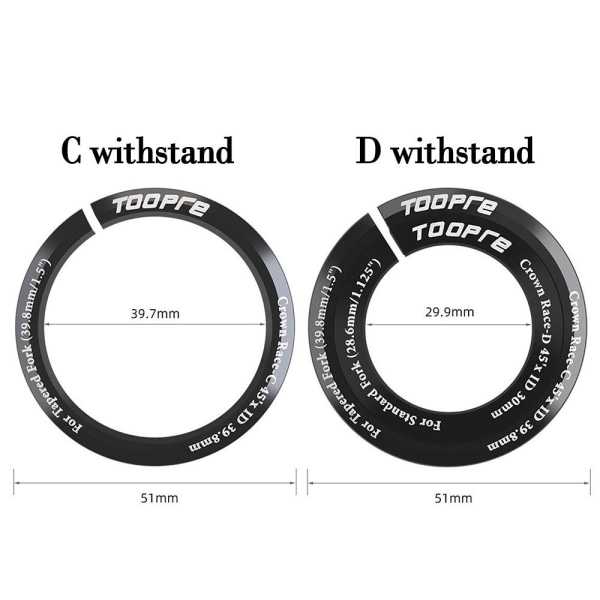 2ST Cykelheadset Washer Cyklar Headset C TÅR C TÅR C withstand