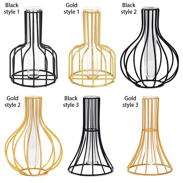 Iron Art Vase Nordic ins Vase BLACK STIL 3 STIL 3 black style 3-style 3