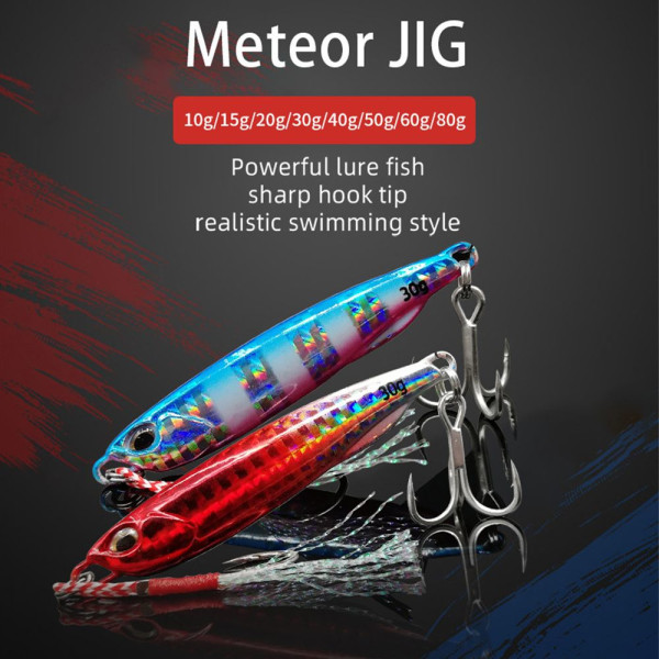 2kpl Metal Fishing Lure kaksoiskoukku Jig Bait 3 3 3