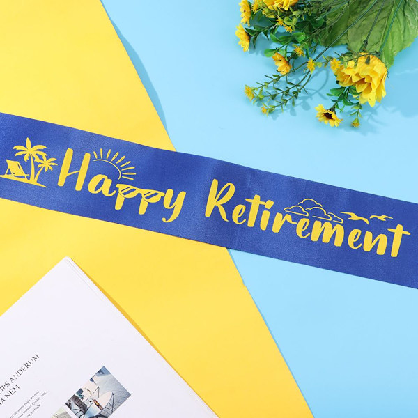 Satin Sash Happy Retirement RED red