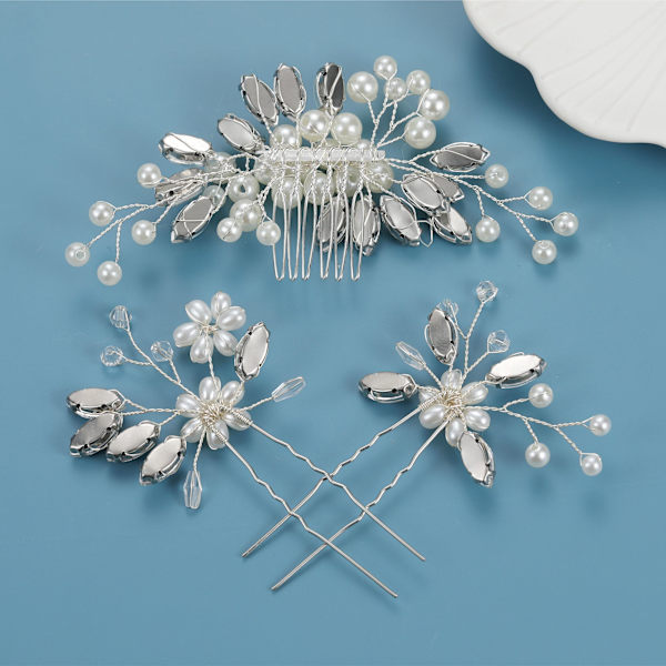3kpl/ set Hiuskammat Flower Hiusneula KULTA gold