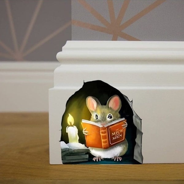 Mouse Hole Wall Sticker 3D Stickers 3 3 3