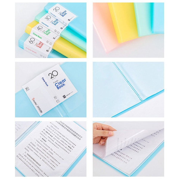 A4 Display Book Folder ROAD 20 SIVUA 20 SIVUA pink 20 pages-20 pages
