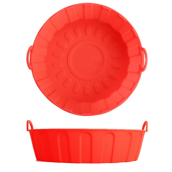 Pyöreä silikoniastia ilmakeittimelle PUNAINEN red