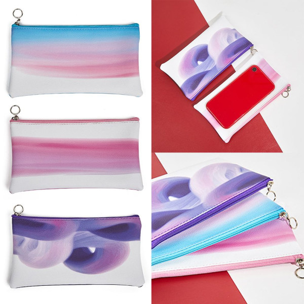 Gradient Color Kosmetisk Veske Makeup Pouch BLÅ blue