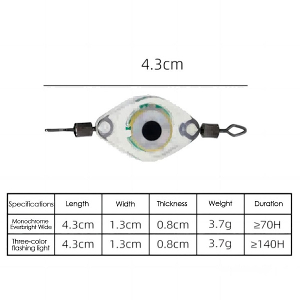 LED Lure Light Flash Lamp 4ST LJUS 4ST LJUS 4pcs light