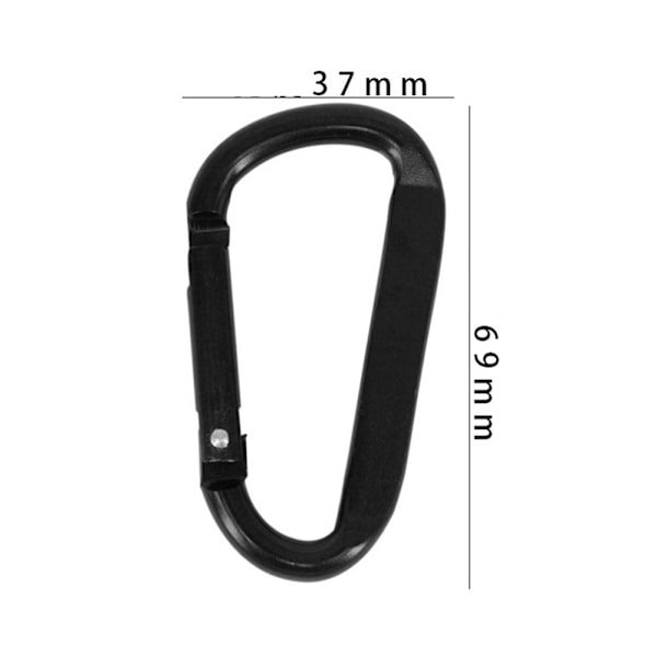 5 stk D Carabiner Snap Clip nøkkelring