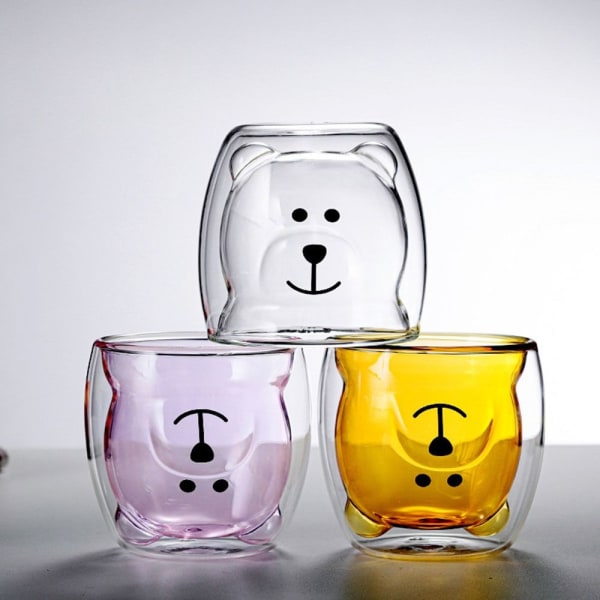 Sarjakuva kaksoislasikarhukupit LÄPINÄKYVÄT Transparent