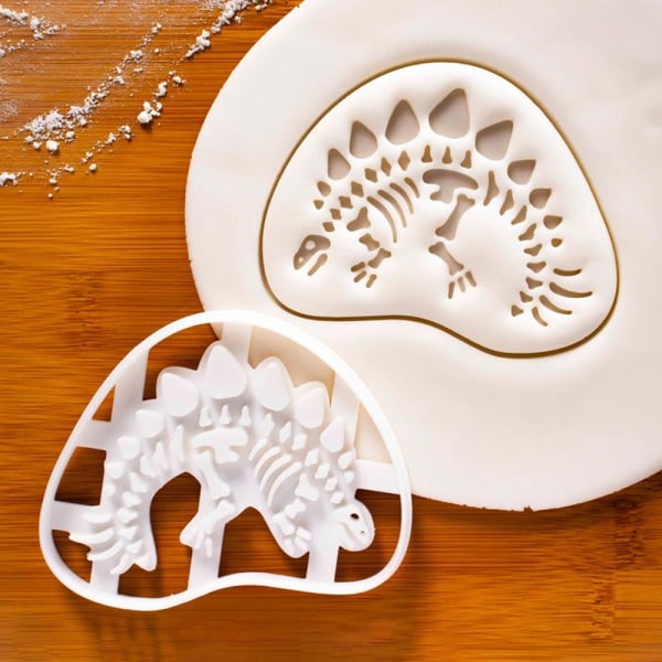 4 stk Skull Dinosaur Cookie Pregeform Kjeksform