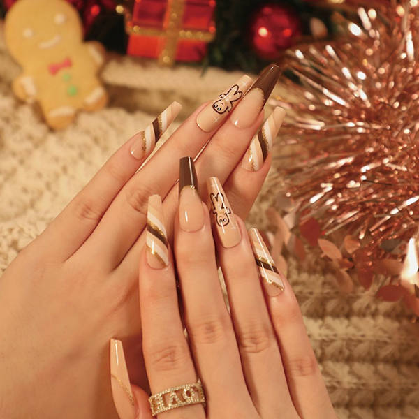 24 kpl Fake Nails Christmas JP1899 JP1899 JP1899