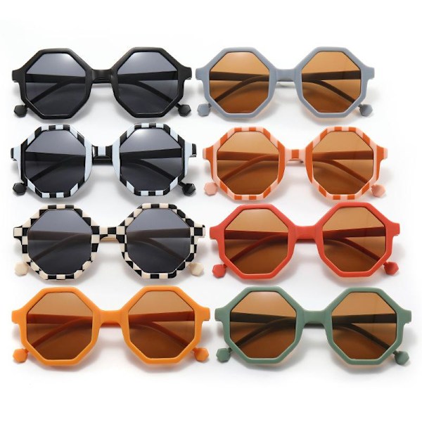 Børn Solbriller Baby Piger Skygger SORT RET SORT RET Black Plaid