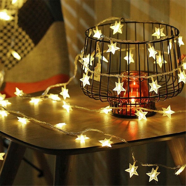 Jule LED Star String Light Lys String 3M 3M 3M