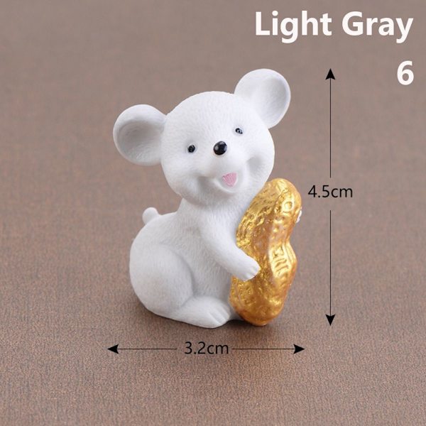 Money Mouse Figurine Miniature Mice Kulta VAALEANHARMAA 6 light gray 6
