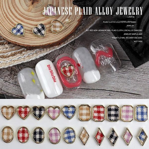 5 st Nail Art -dekorationer Ornament GUL 4 4 yellow 4-4