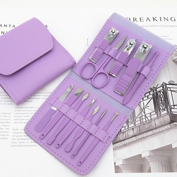 Nagelklippningsset Nagelmanikyrverktyg SET 12 ST 12 ST Green 12 pcs-12 pcs