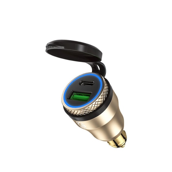 USB Lader Adapter QC 3.0 Hurtiglader GULD BLÅ GULD BLÅ Gold Blue