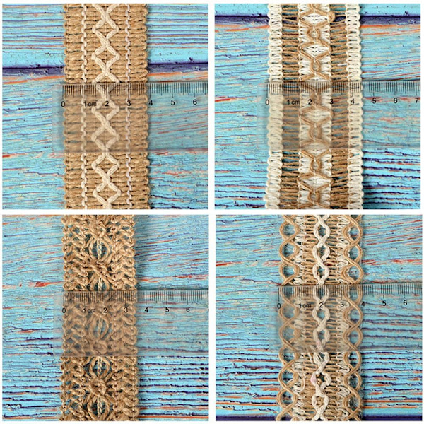 3/4 stk Naturlig Jute Hessian Jute E E