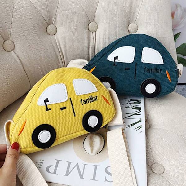 Cartoon Car Bag Crossbody Bag GUL yellow