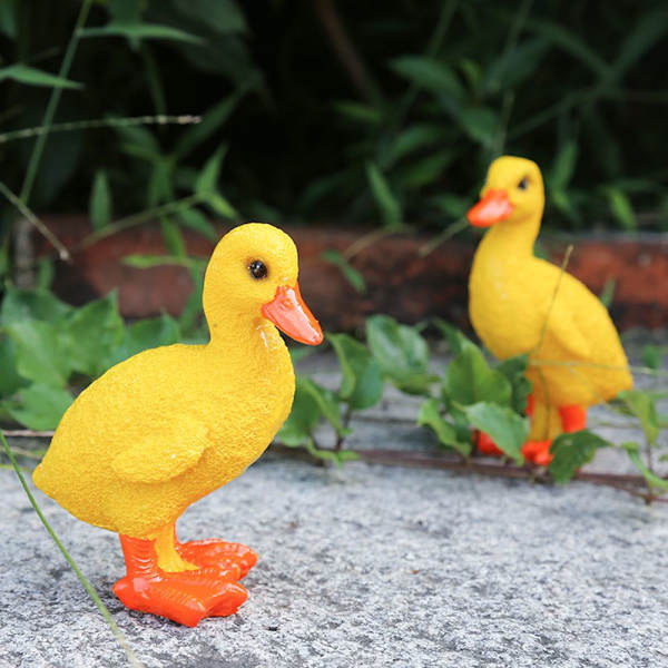 Simmande Anka Skulptur Duck Chicken Statue 3 3 3