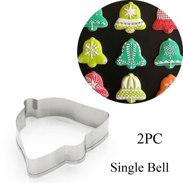 1/2STK Julekakekjeks Kjeksform Kakeform 2STK 2PC Single Bell