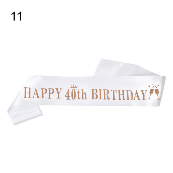 Syntymäpäivä Satin Sash Syntymäpäivä olkavyö 11 11