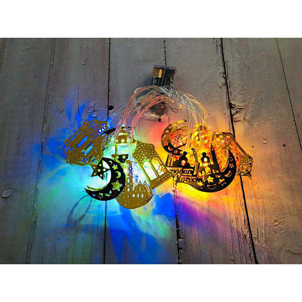 1,65m 10LED LED String Light Ramadan Lantern FÄRGRIK FÄRGRIK colorful