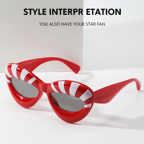 Sexy Lip Sunglasses Cat Eye aurinkolasit RED Red