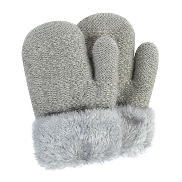 Lasten käsineet Knitting Rukkaset VAALEANHARMAA light grey