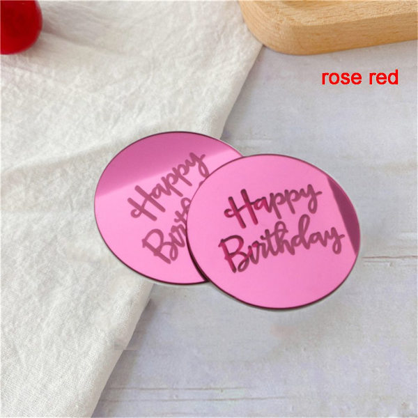 10 kpl Cake Topper Hyvää syntymäpäivää ROSE RED ROSE RED rose red