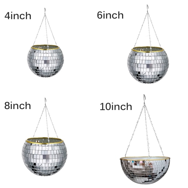 Disco Ball Planter Hängande Planter Korg 6INCH 6inch