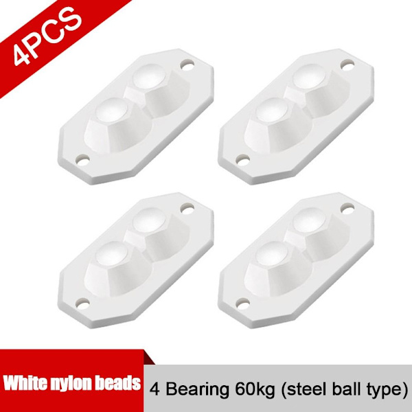 Universal kulrullar för förvaringshjul VIT NYLON White nylon beads