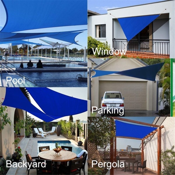 Sun Shade Sail Polyesteri UV Block PUNAINEN NELIKULMIO red