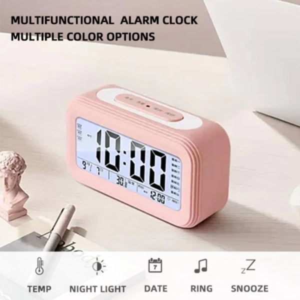 Alarmknapp Klocka Desktopklocka VIT White