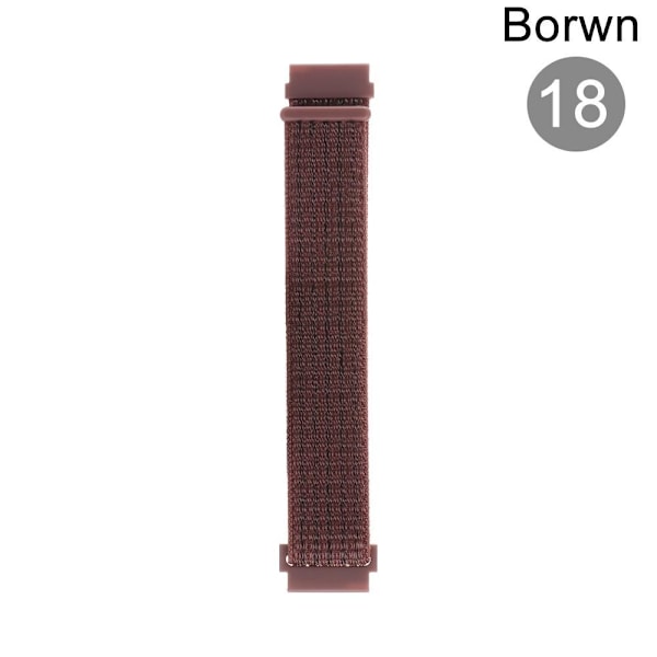 20 mm watch Band Nylon Loop Armband Armband 18-BRUN 18-Brown