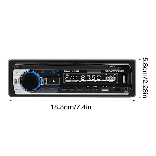 Auton MP3-soitin Autoradio kojelaudan sisäinen äänipääyksikkö
