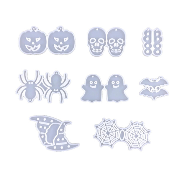 8ST Örhängen Molds Form VIT white