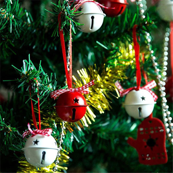 10 Stk Bright Iron Jingle Matte Bells MAT RØD MAT RØD Matte red