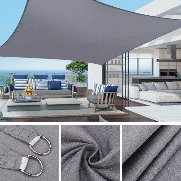 Sun Shade Sail Polyesteri UV Block PUNAINEN NELIKULMIO red
