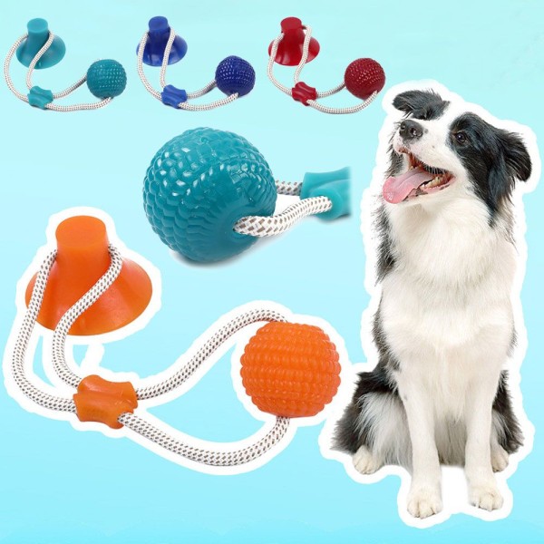 Hunde Interactive Toy Sugekop Push BLÅ blue
