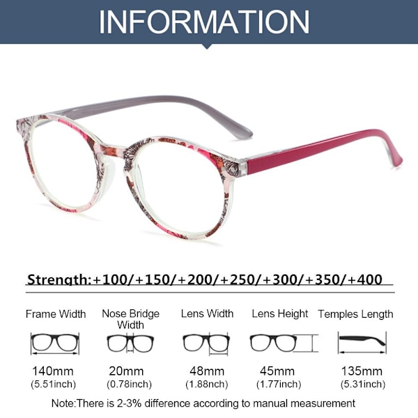 Läsglasögon Glasögon PINK STRENGTH 100 Pink Strength 100
