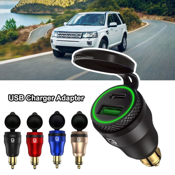 USB Lader Adapter QC 3.0 Hurtiglader SORT RØD SORT RØD Black Red
