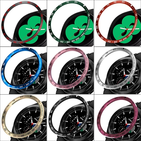 Bezel Ring Deksel Rustfritt Stål GULL&SORT 42MM gold&black 42MM