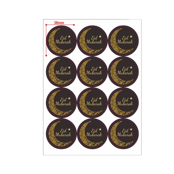 120 st Eid Mubarak Sticker Box Seal Sticker 3 3 3
