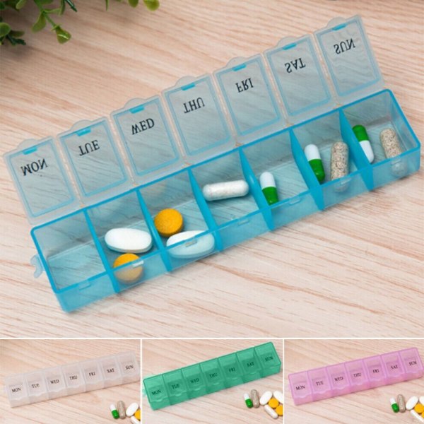 7 Days Pill Box -tablettiannostelija PUNAINEN red