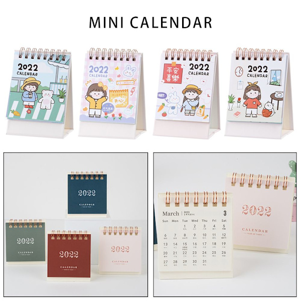 2022 Mini Desktop Calendar Scheduler 8 8