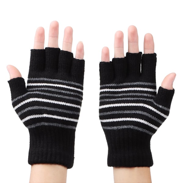 Sähkölämmityshanskat Full & Half Finger Gloves MUSTA black